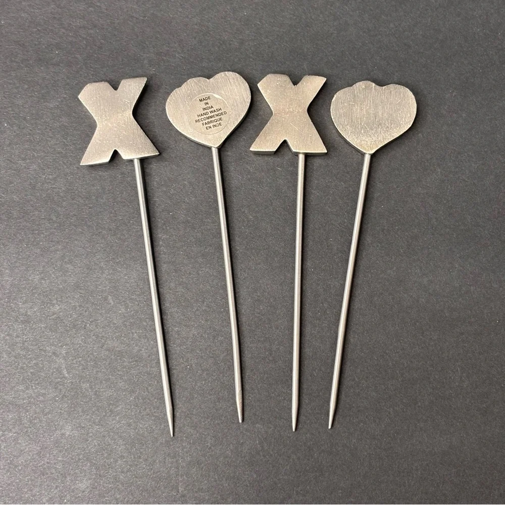 Anthropologie Valentine's Day Cocktail Picks, Set of 4 New